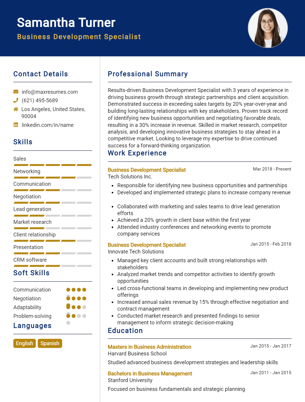 business-development-specialist-resume-sample