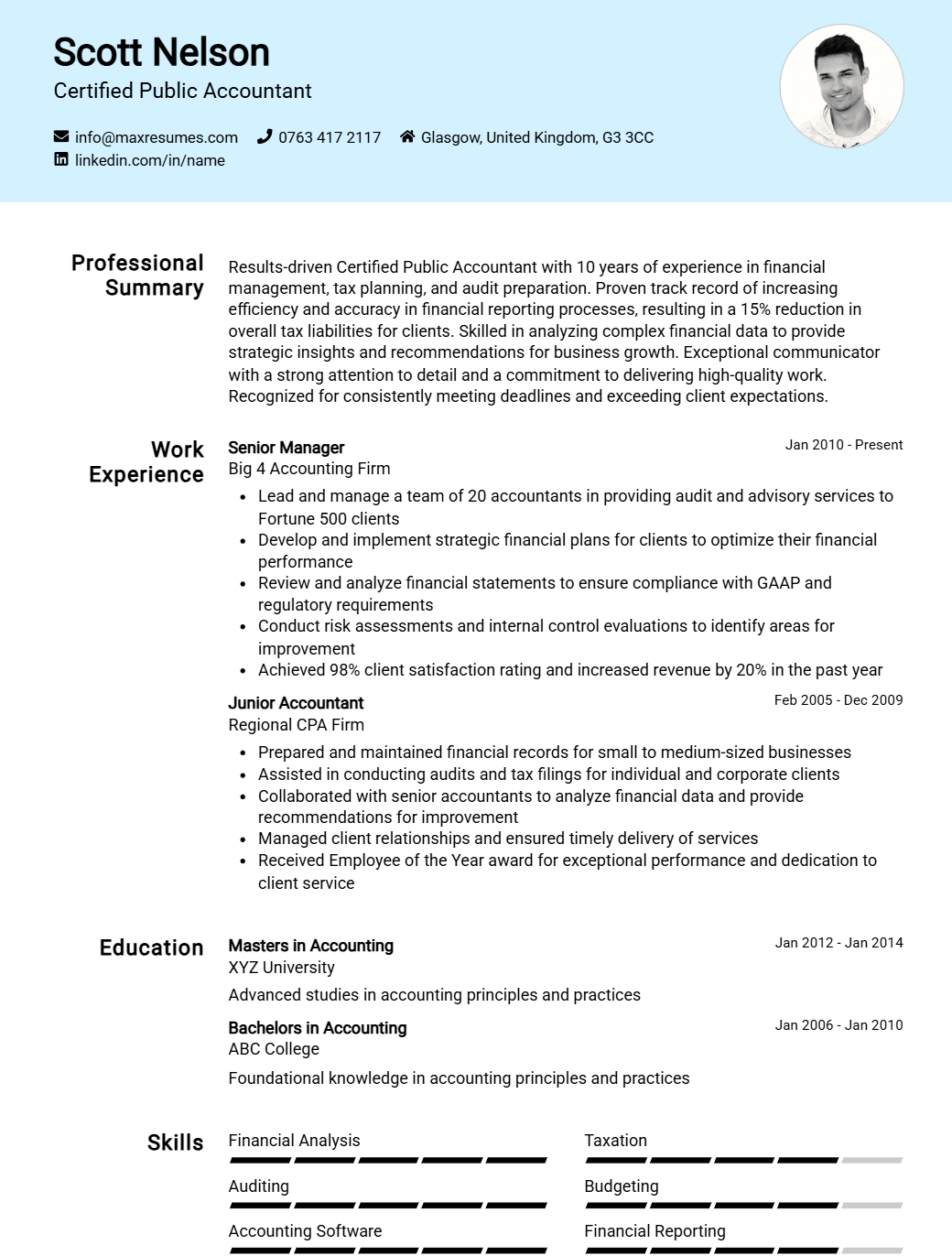 cpa-resume-sample