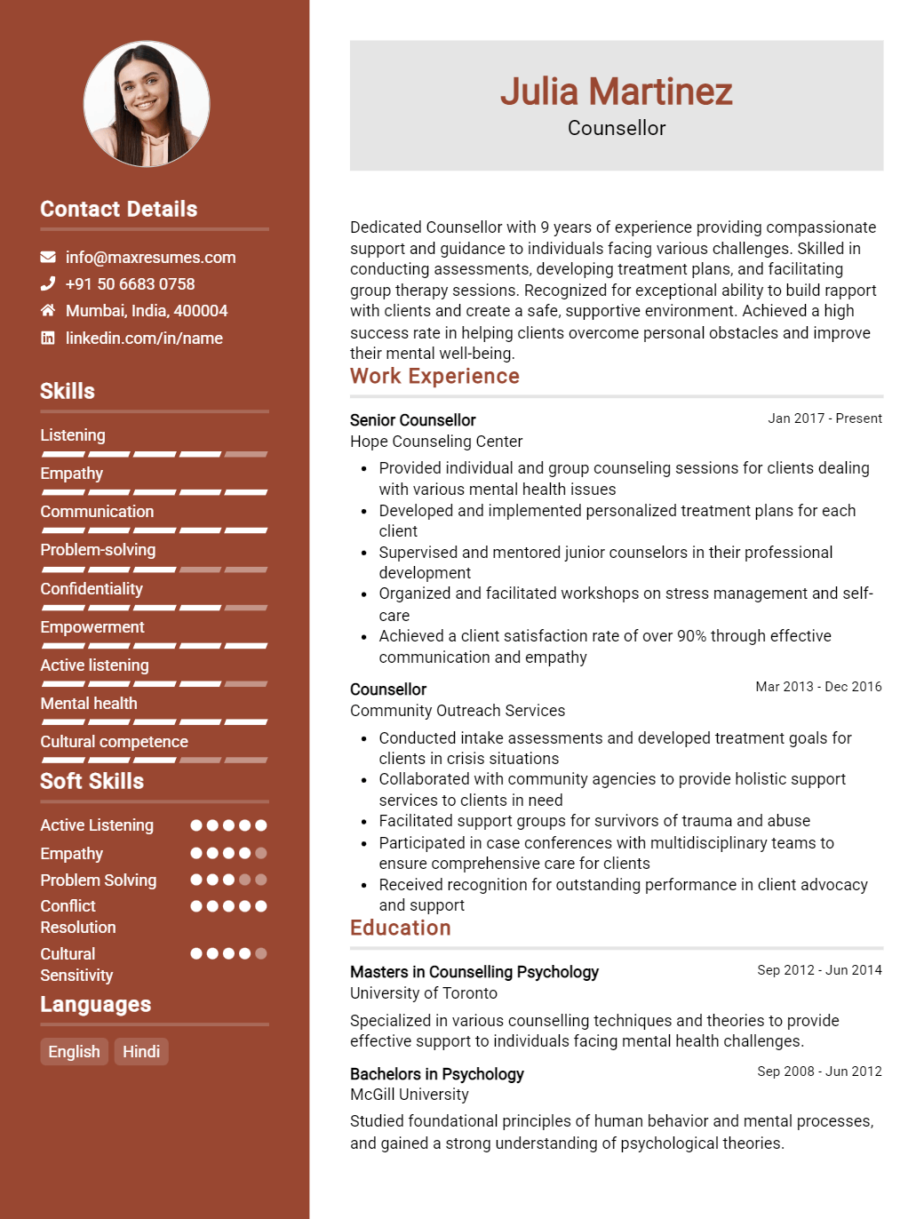 counsellor-resume-sample