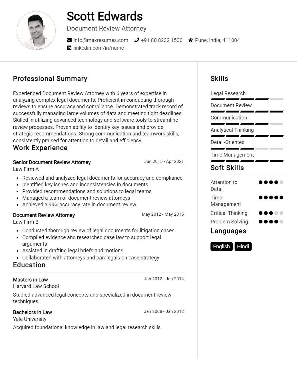 document-review-attorney-resume-sample