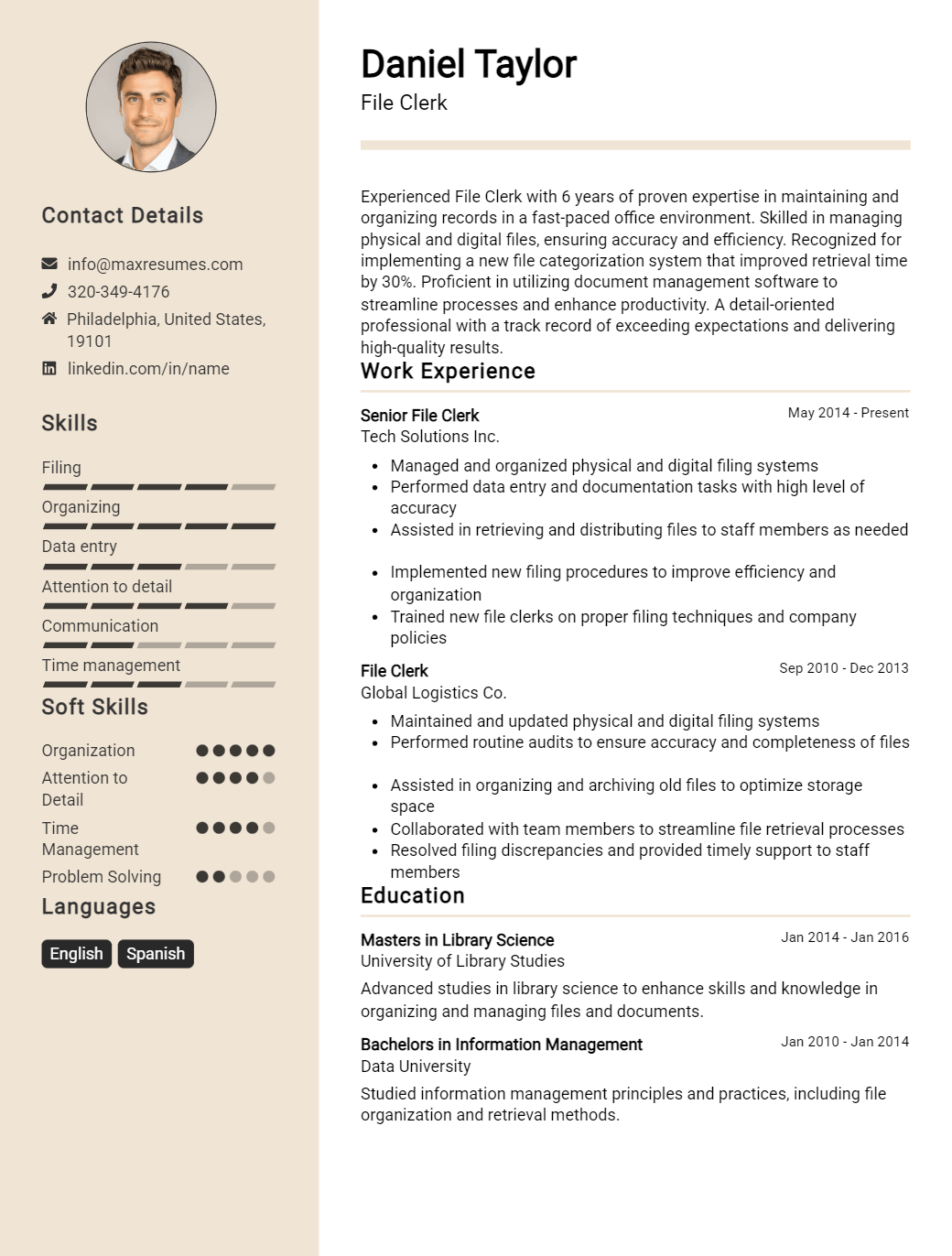 file-clerk-resume-sample