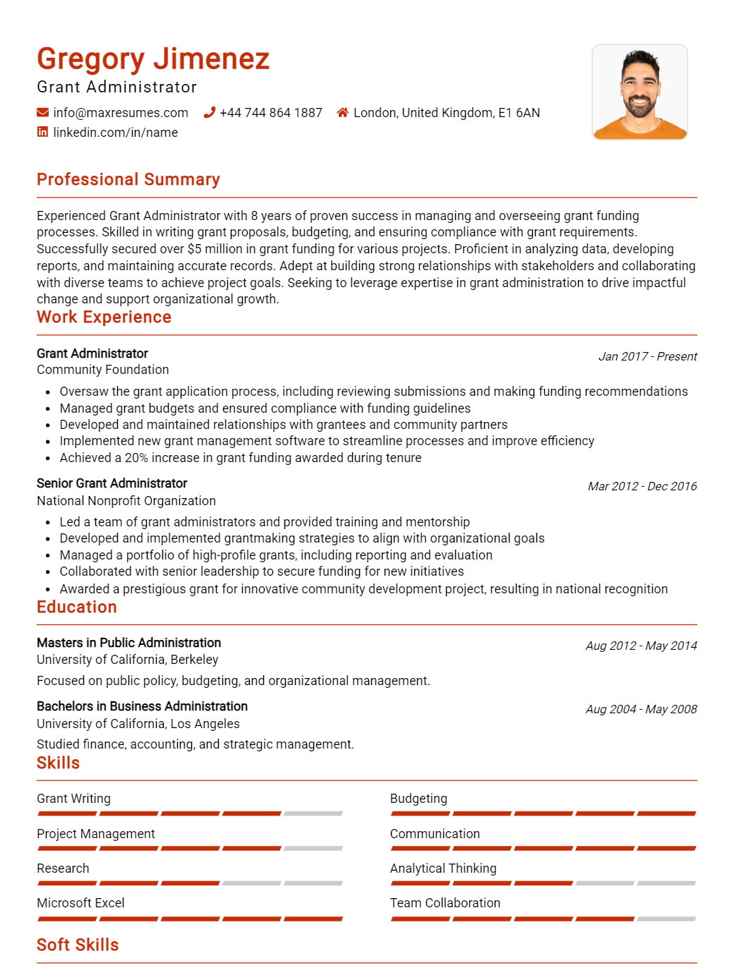 grant-administrator-resume-sample