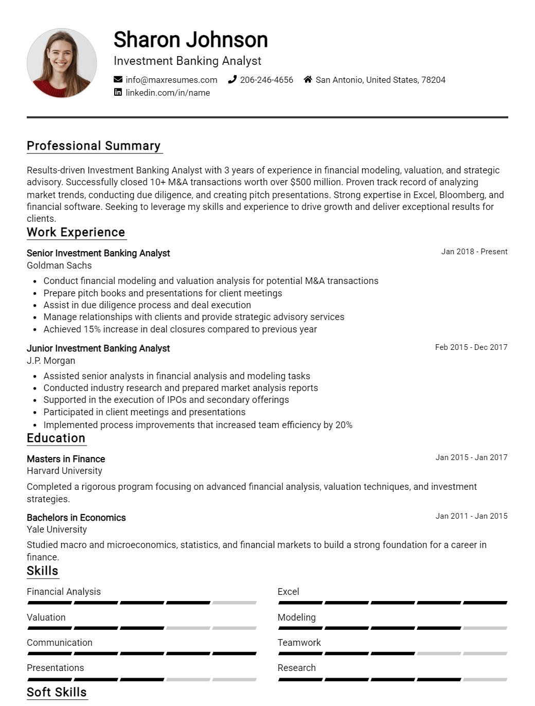 investment-banking-analyst-resume-sample