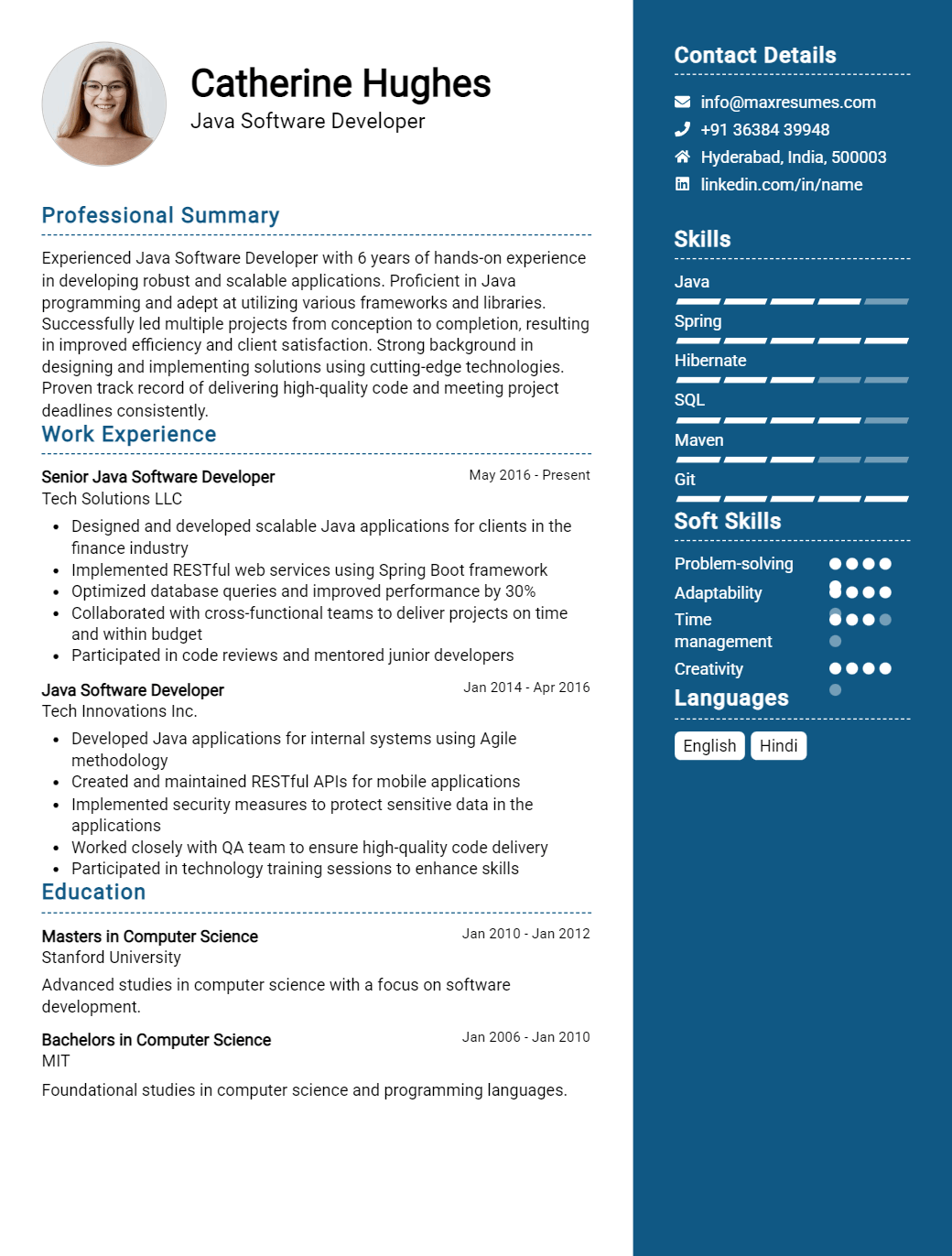 java-software-developer-resume-sample