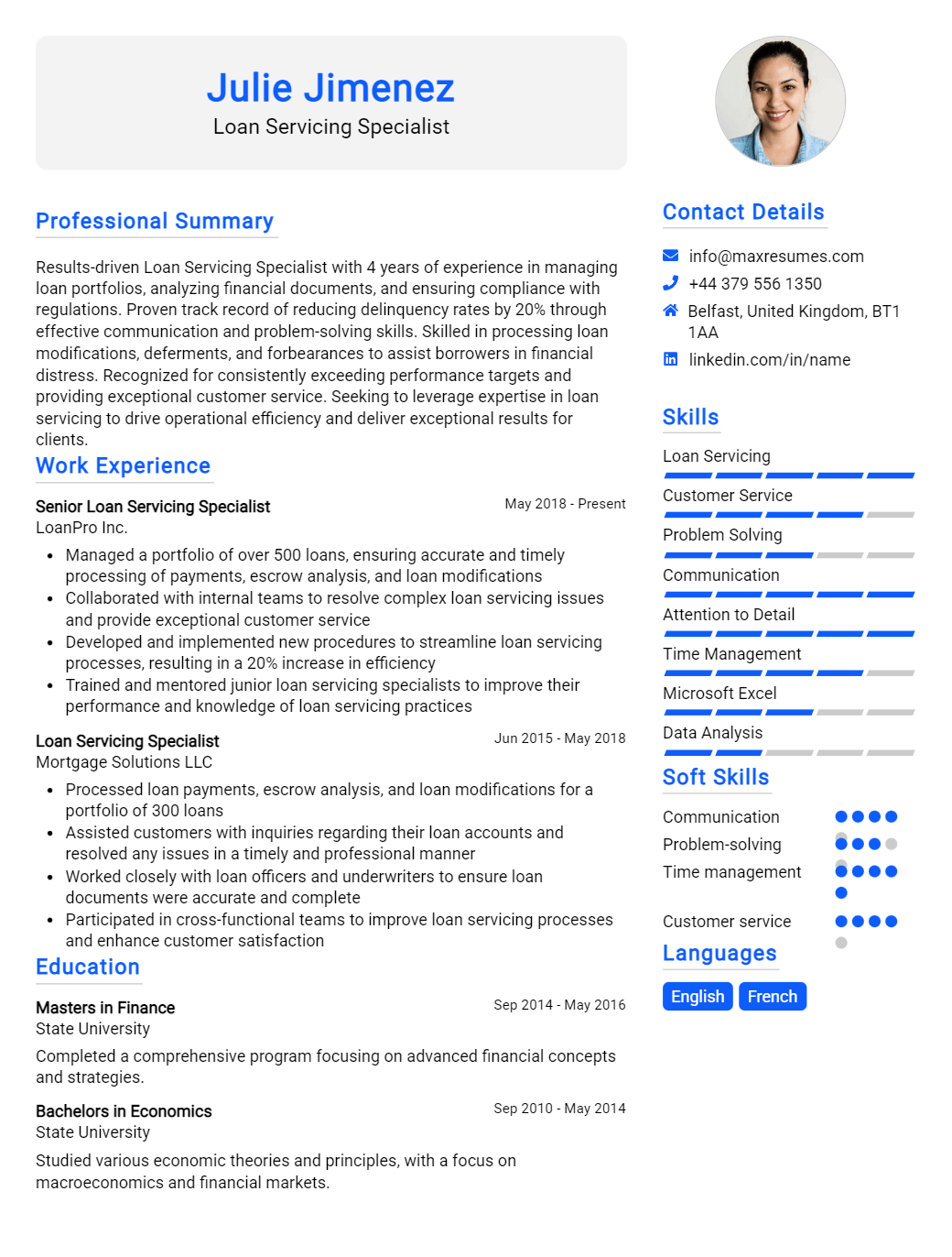loan-servicing-specialist-resume-sample
