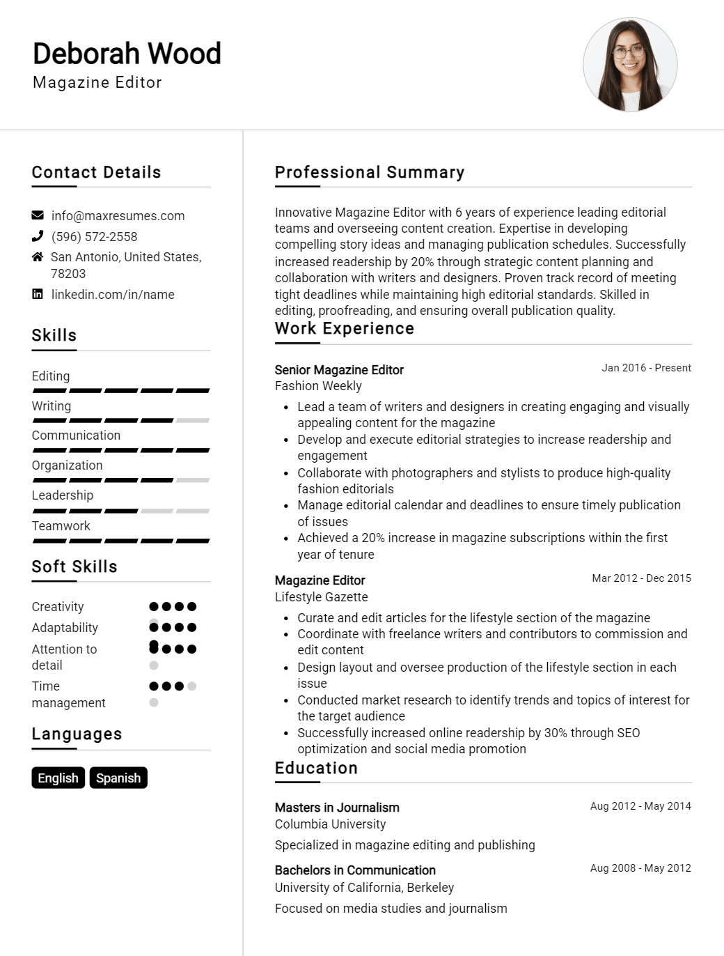 magazine-editor-resume-sample