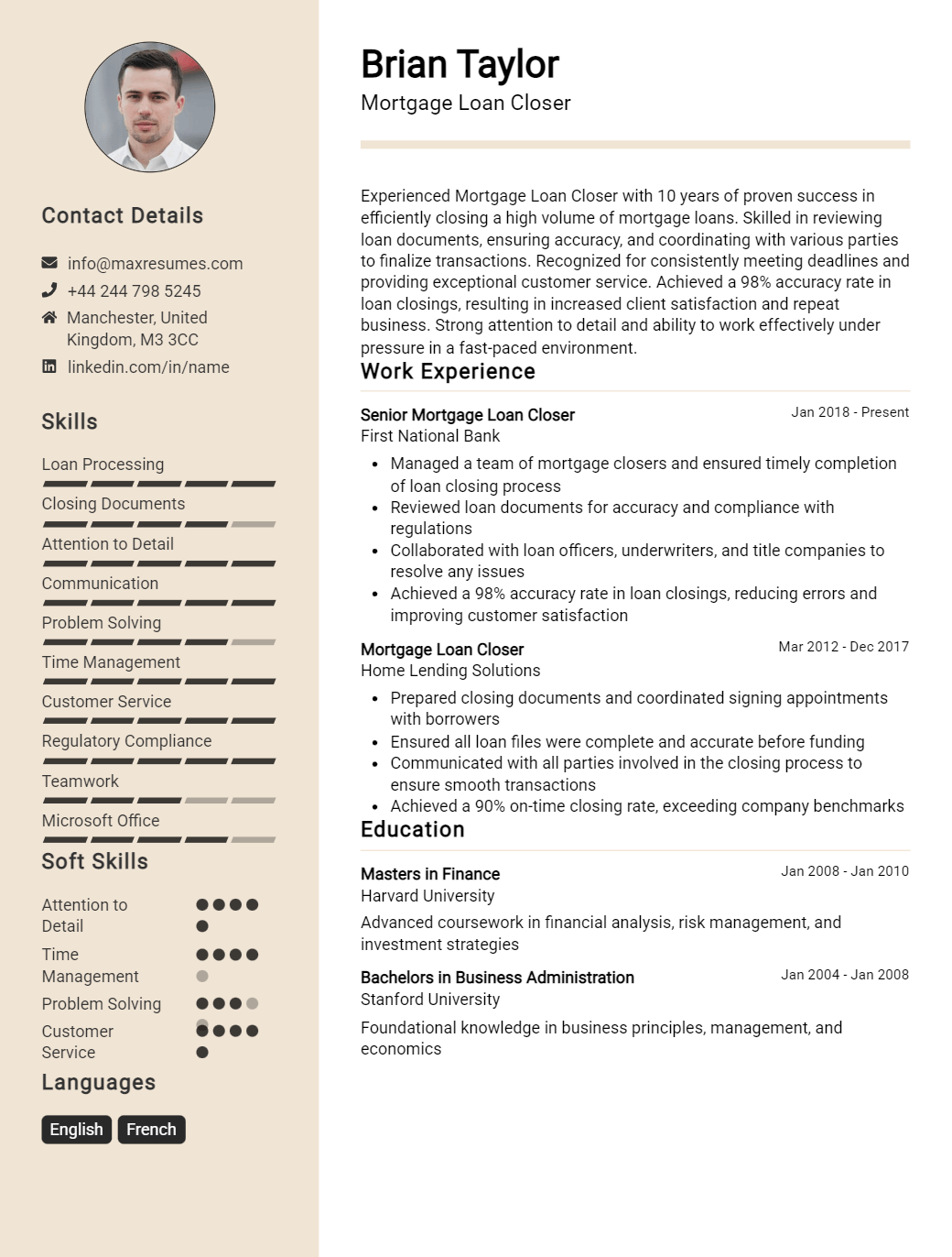 mortgage-loan-closer-resume-sample