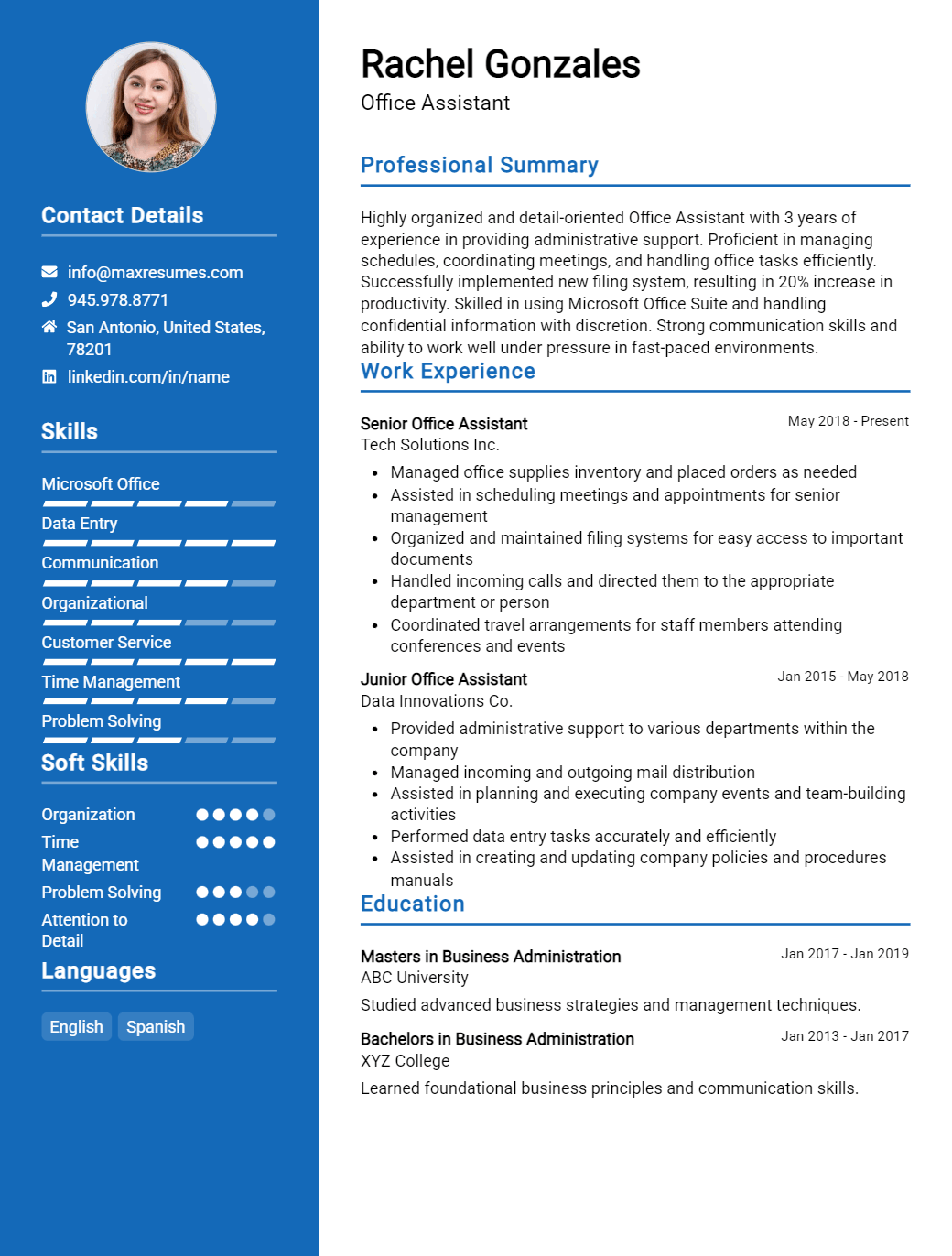office-assistant-resume-sample