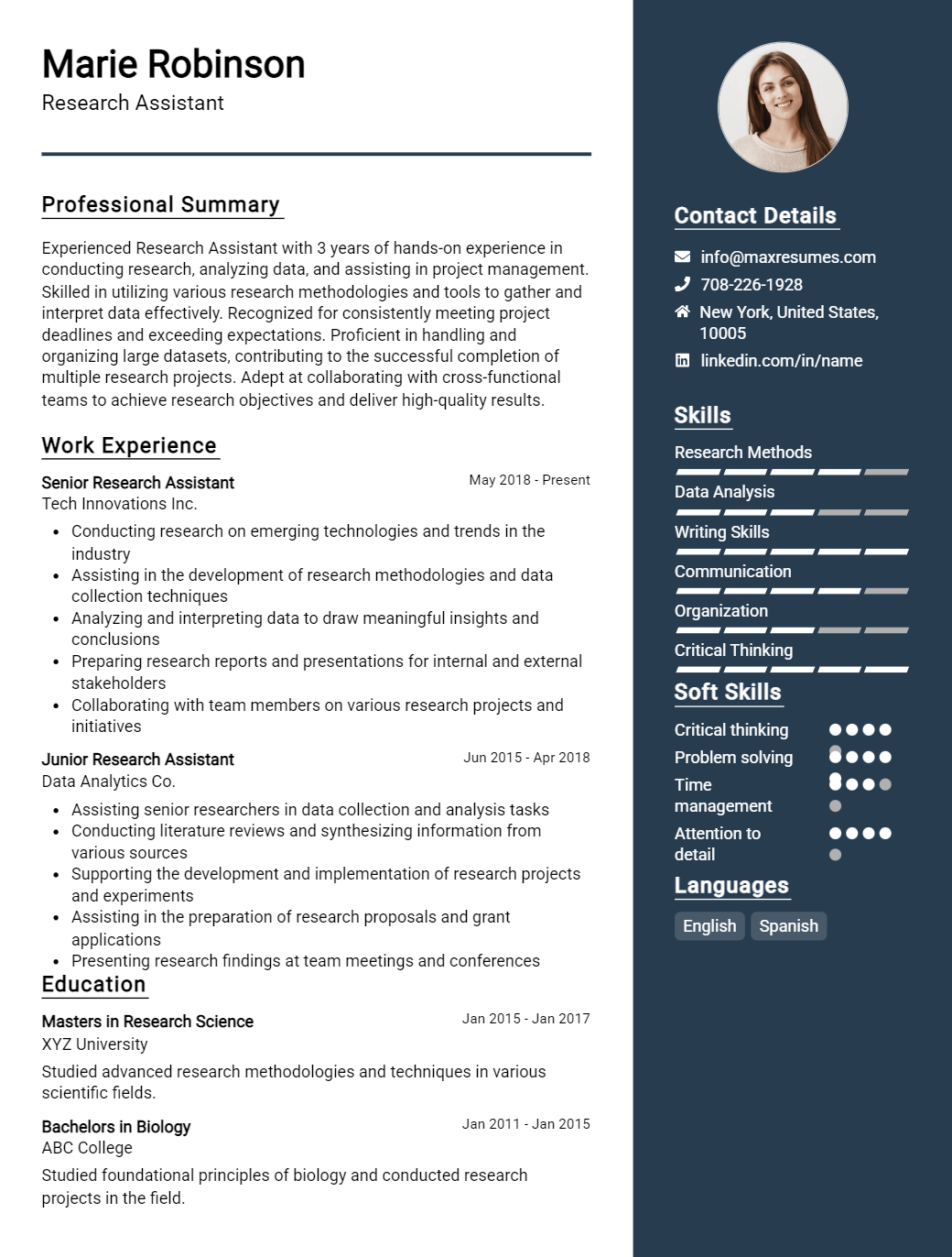 research-assistant-resume-sample