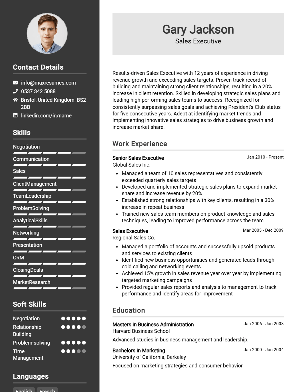 sales-executive-resume-sample