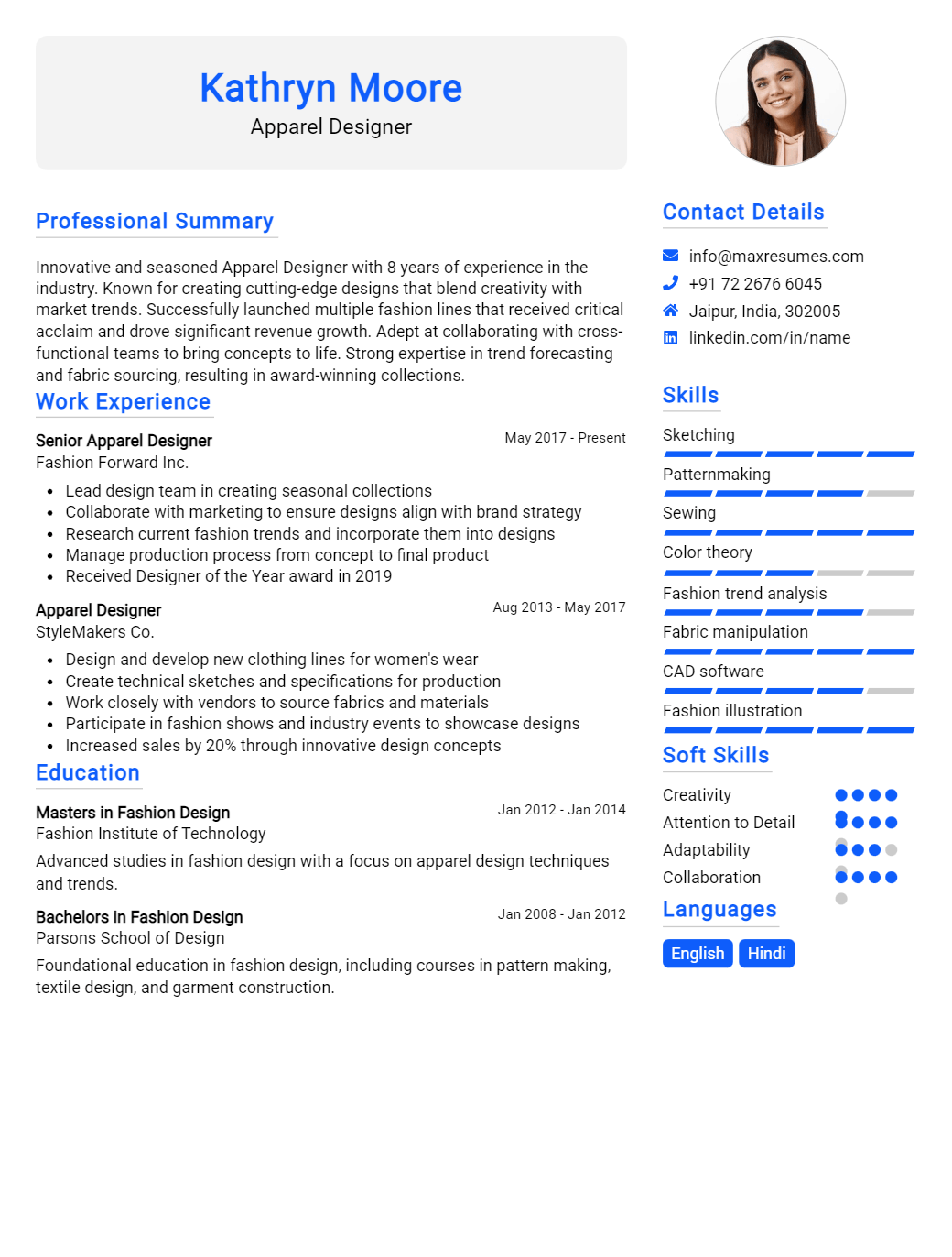 apparel-designer-resume-sample