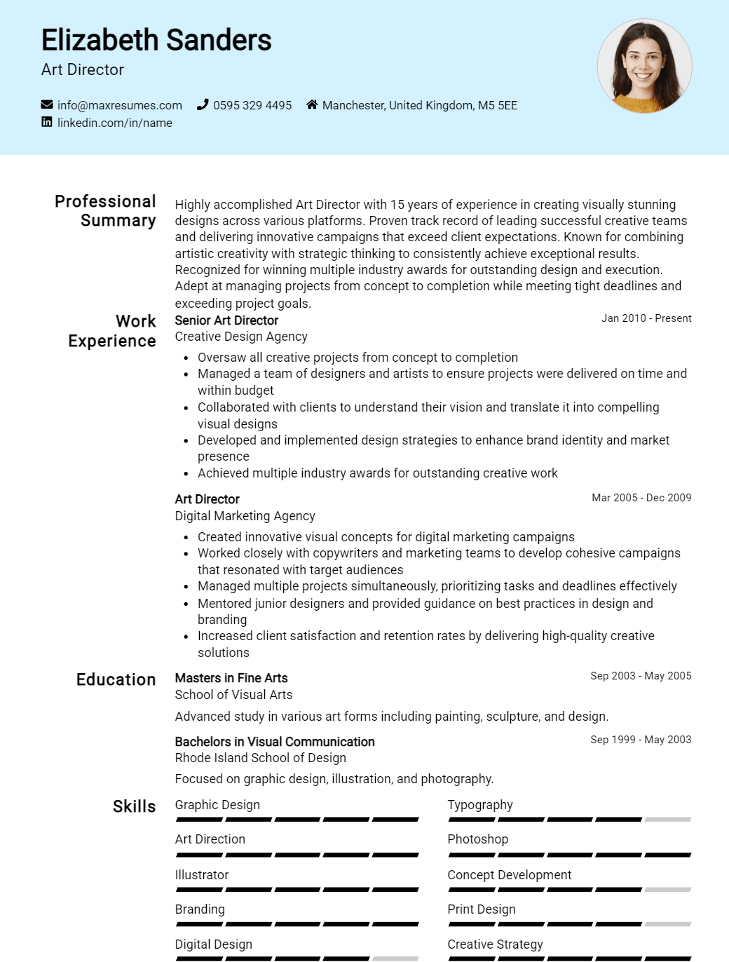 art-director-resume-sample
