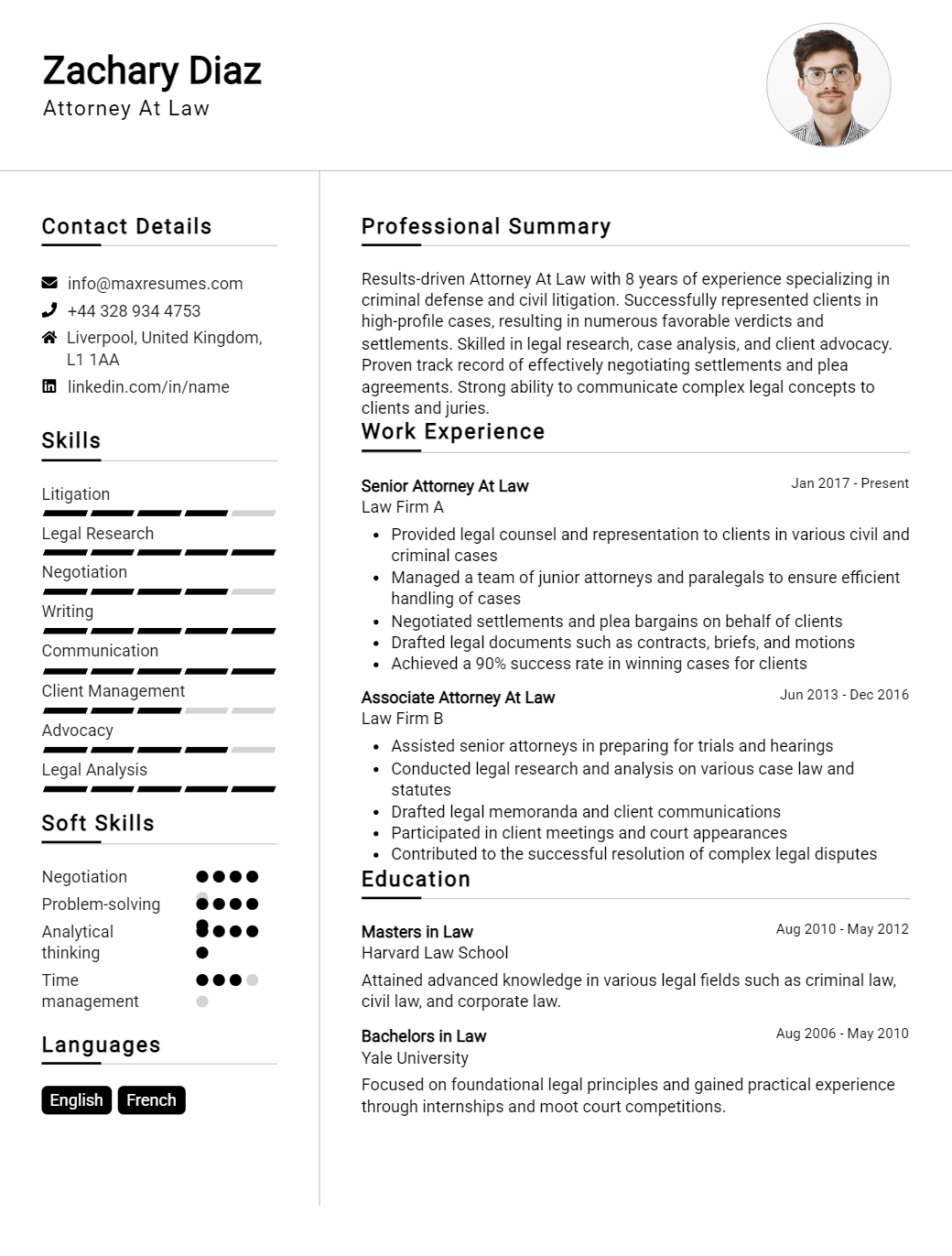 attorney-at-law-resume-sample