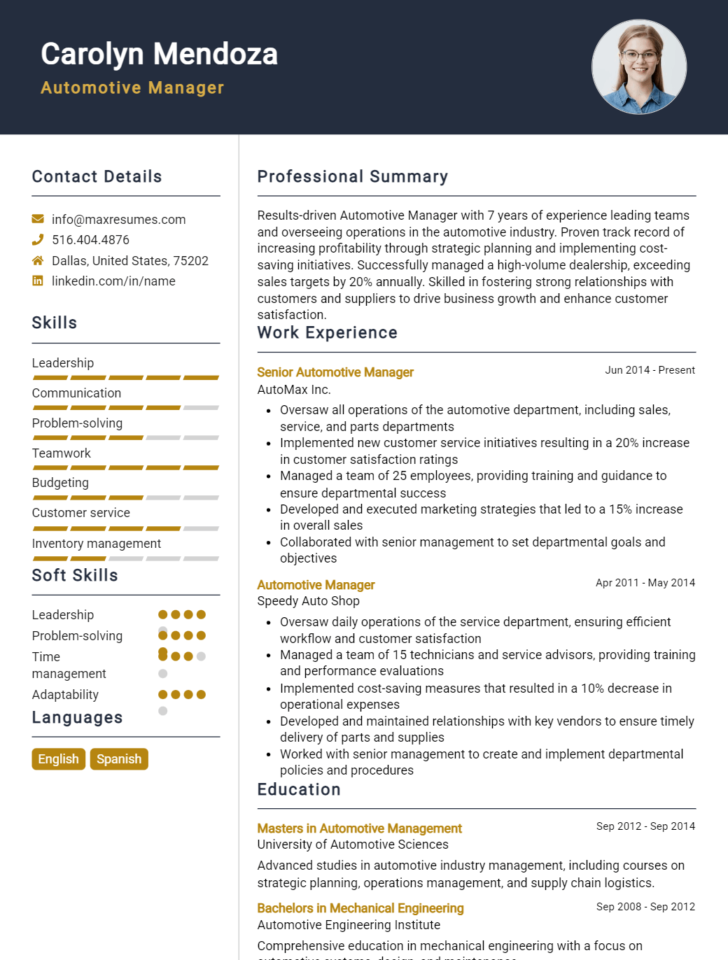 automotive-manager-resume-sample