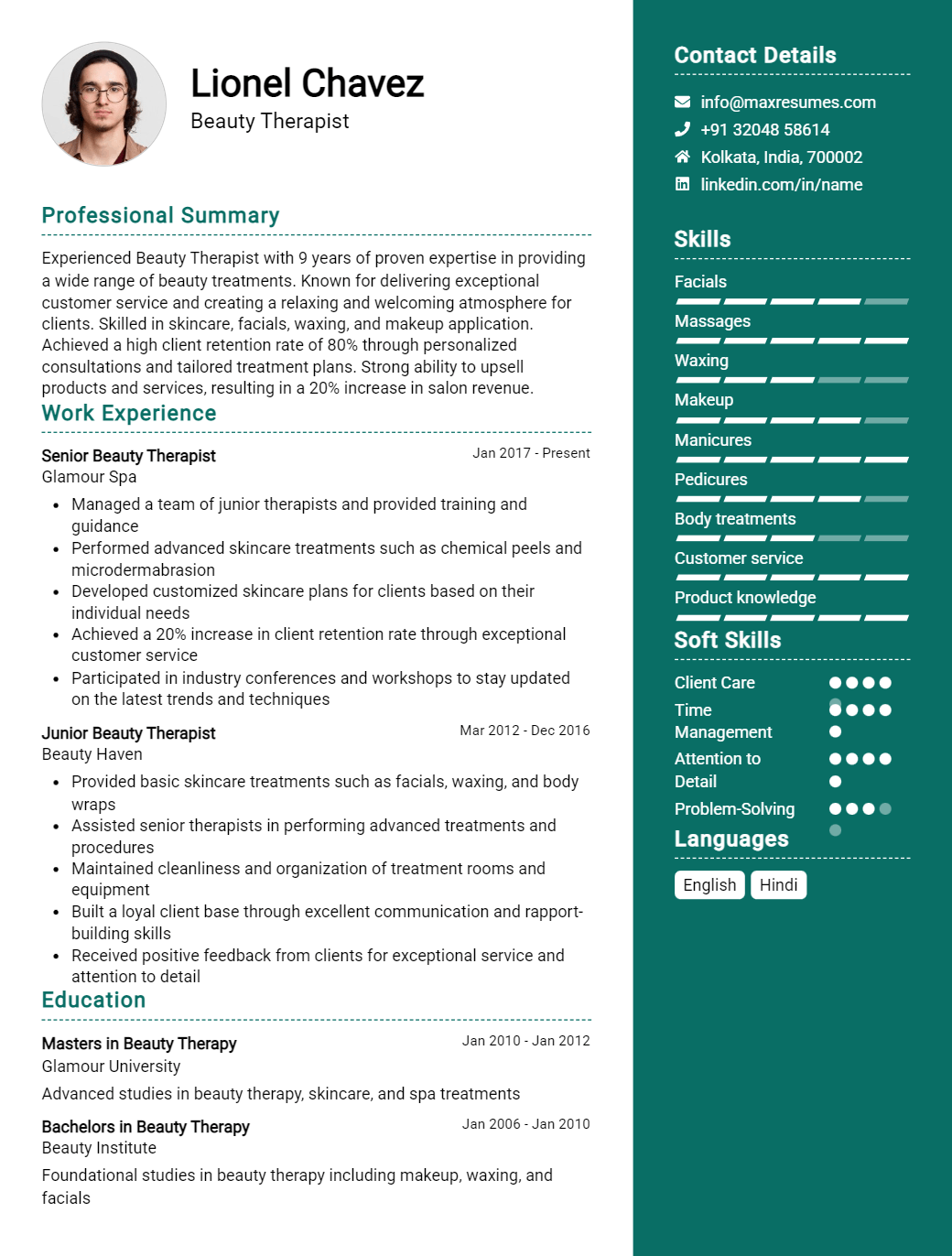 beauty-therapist-resume-sample