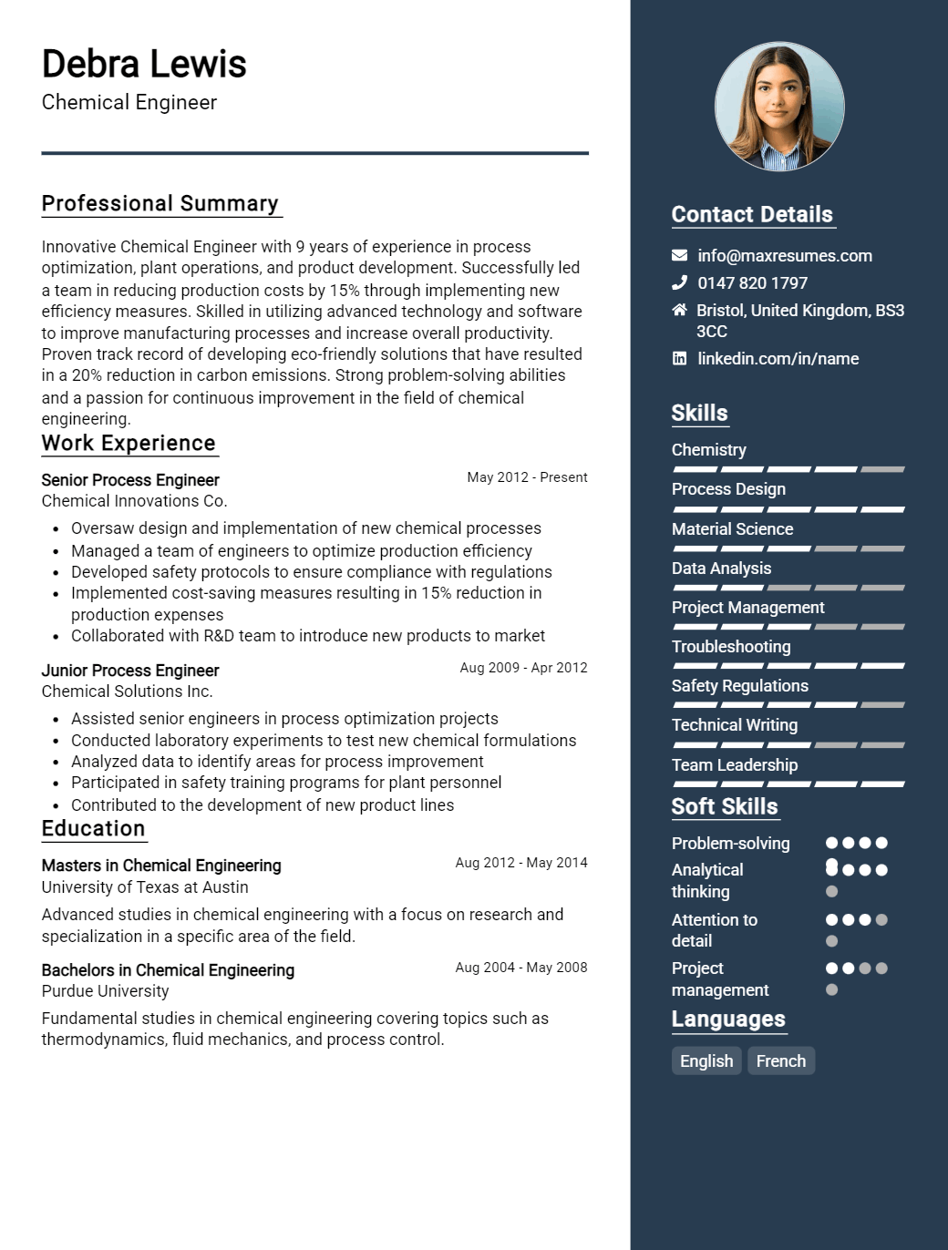 chemical-engineer-resume-sample