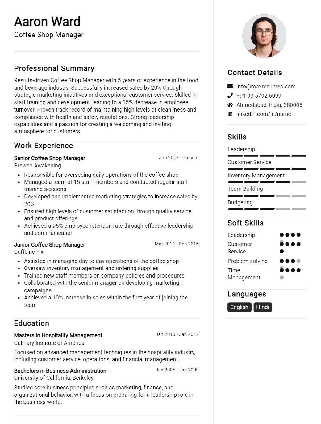 coffee-shop-manager-resume-sample