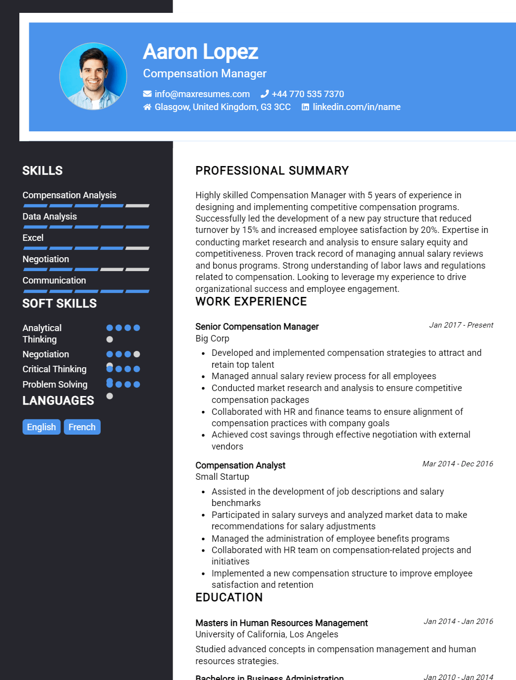compensation-manager-resume-sample