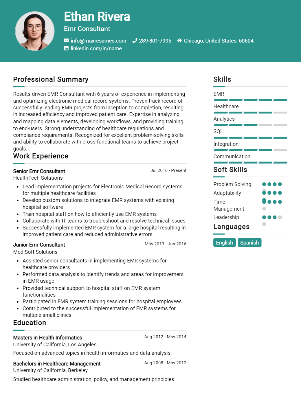 emr-consultant-resume-sample