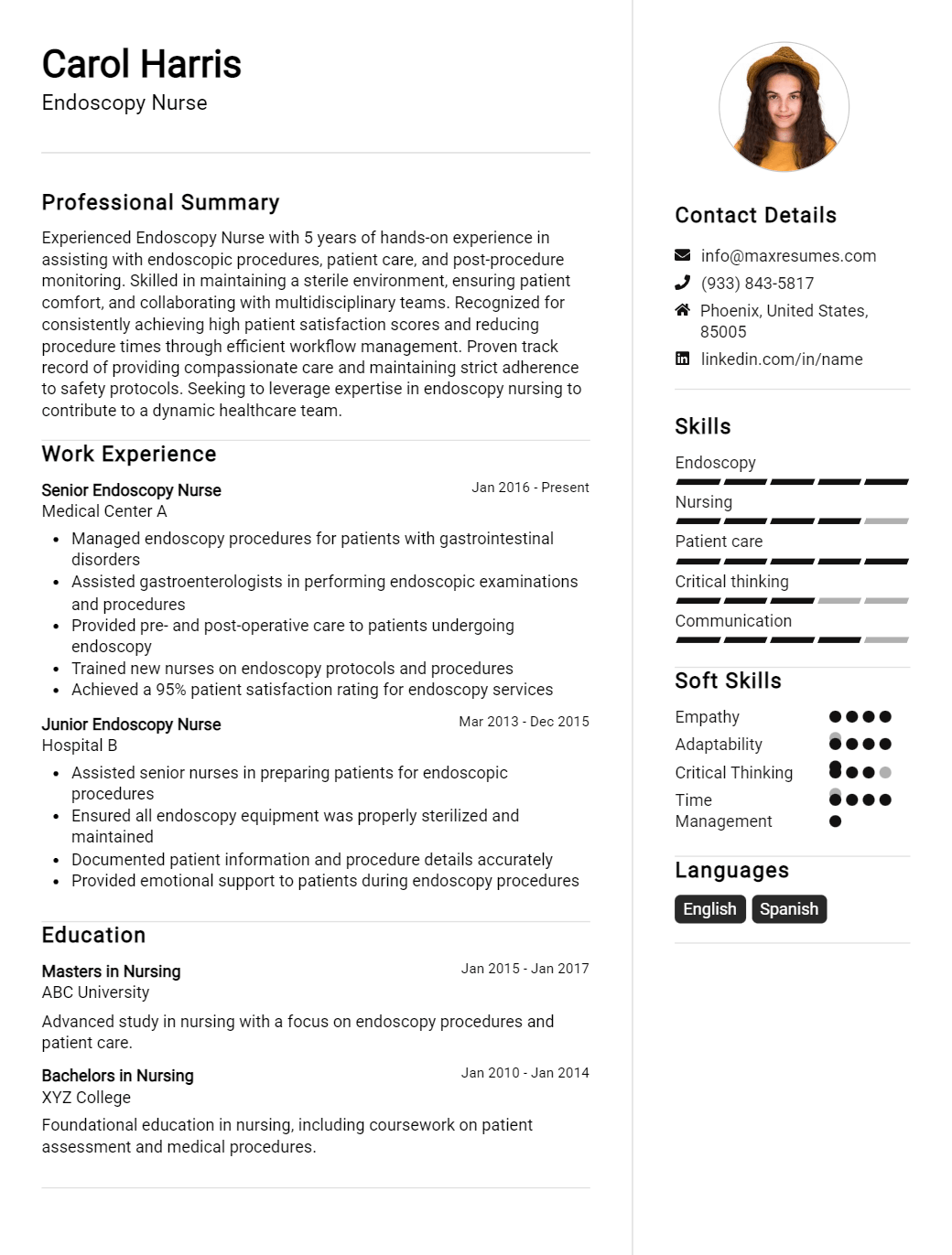 endoscopy-nurse-resume-sample
