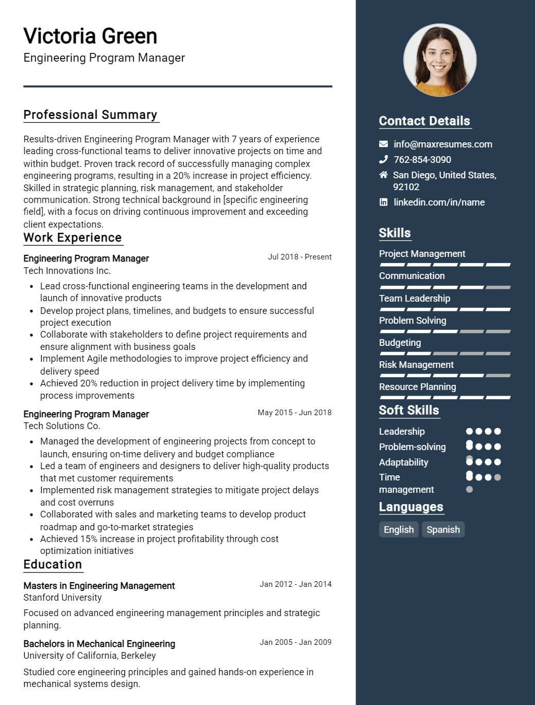 program-manager-resume-sample