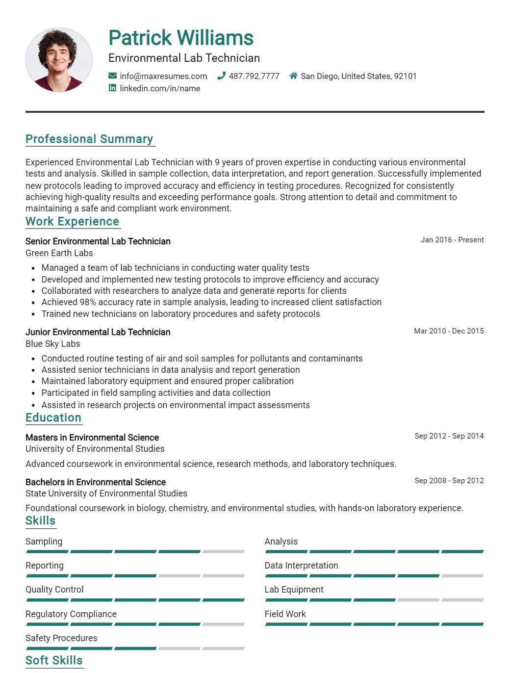 lab-technician-resume-sample