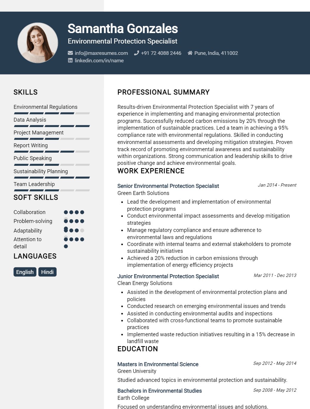 protection-specialist-resume-sample