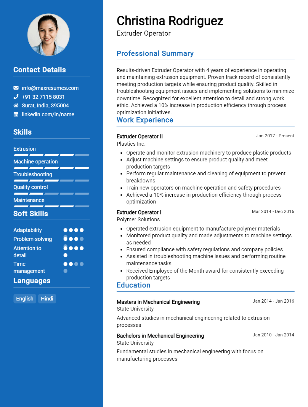 extruder-operator-resume-sample