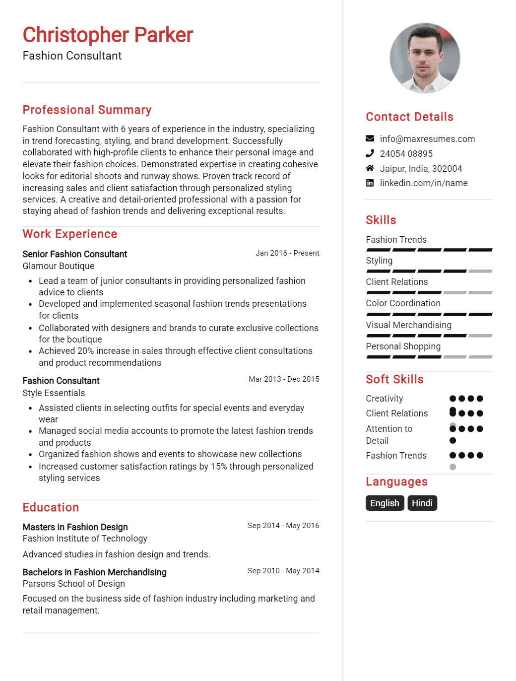 consultant-resume-sample