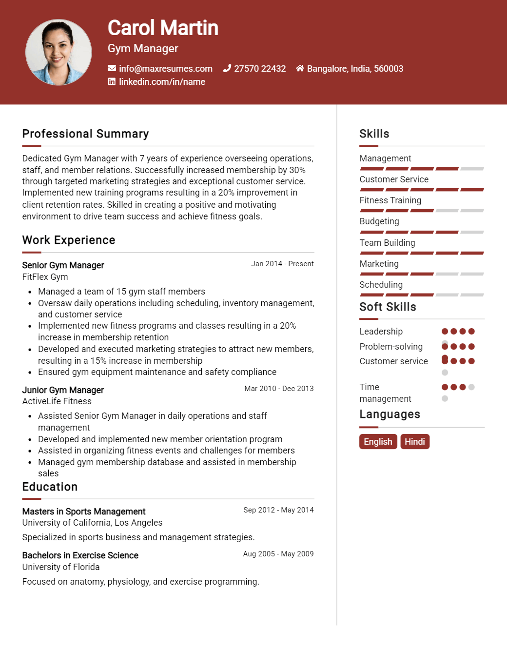 gym-manager-resume-sample