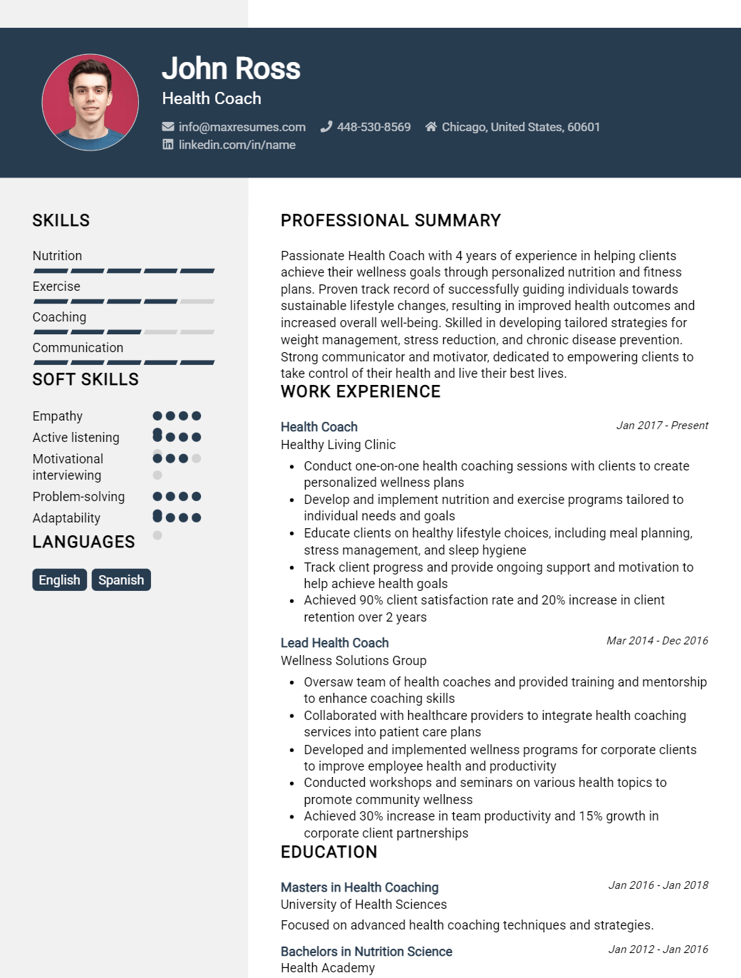 health-coach-resume-sample