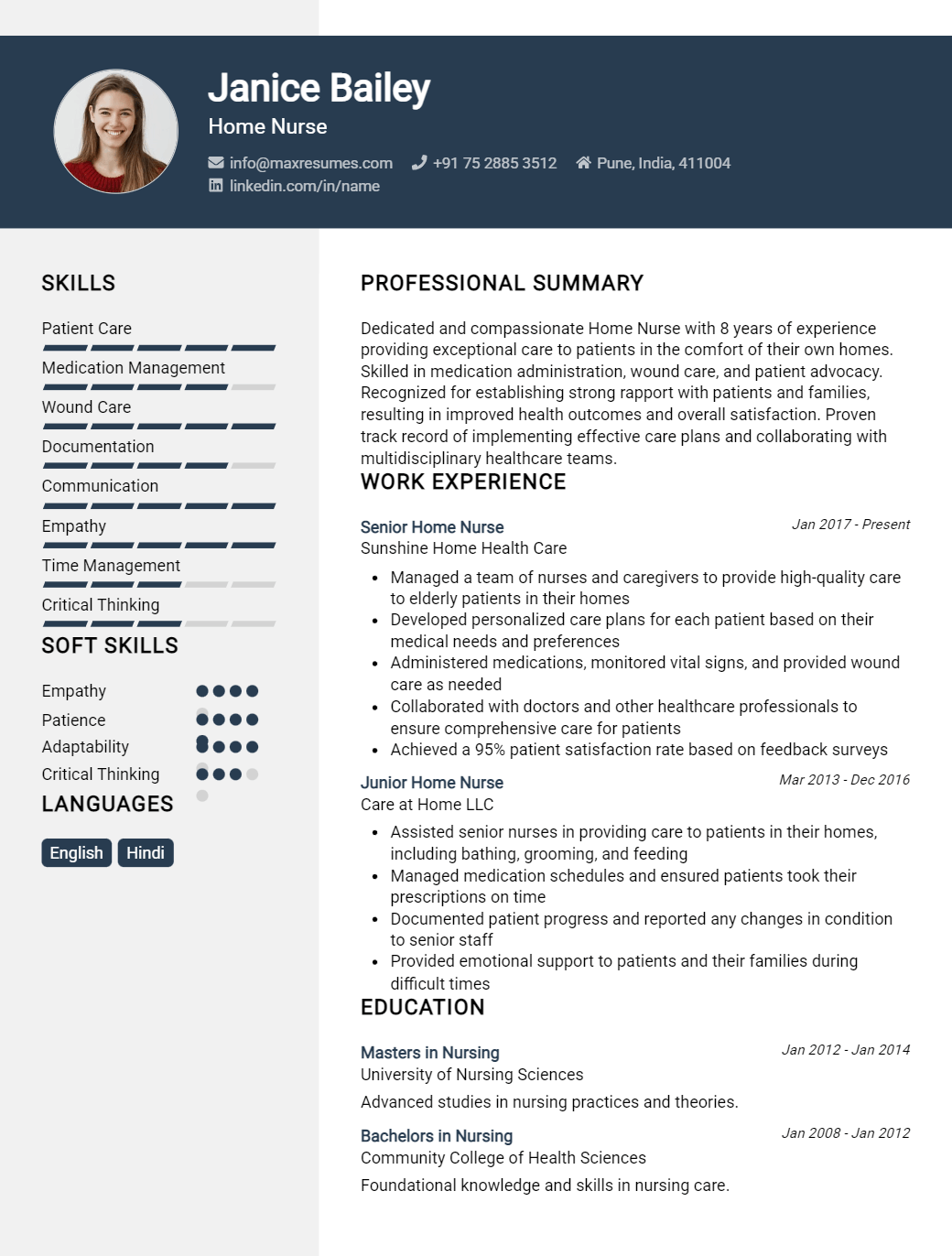 home-nurse-resume-sample