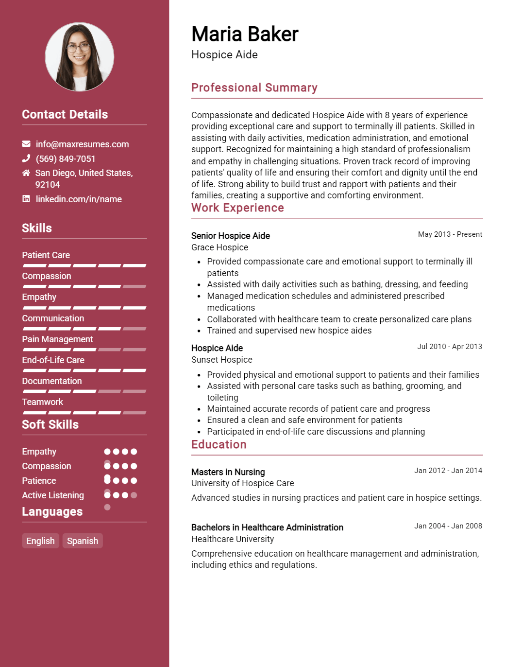 hospice-aide-resume-sample