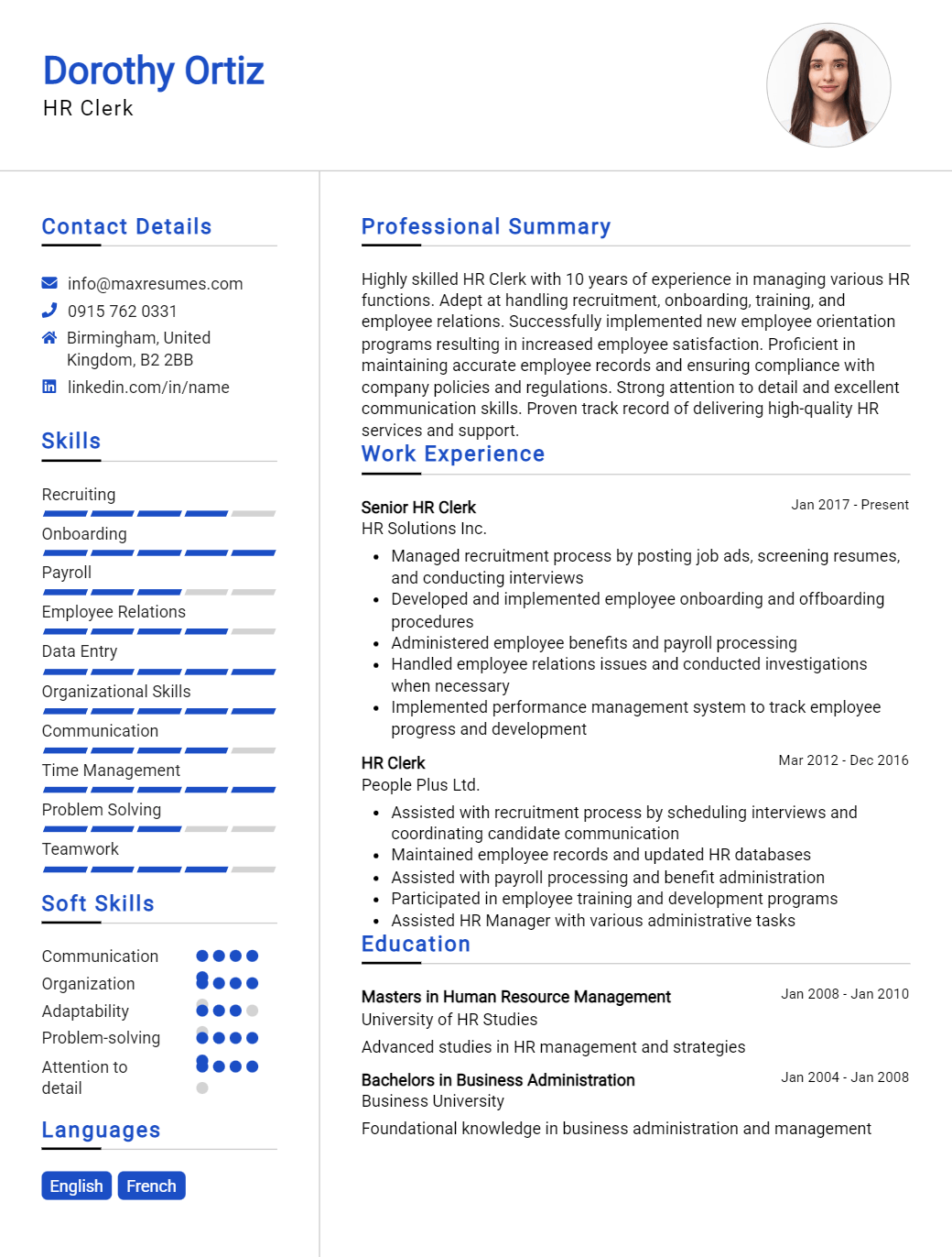clerk-resume-sample