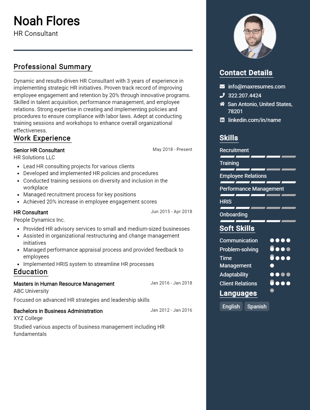 consultant-resume-sample