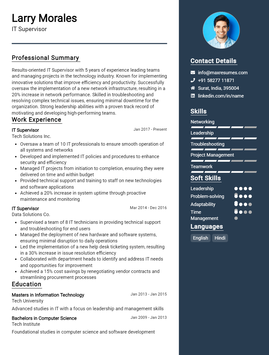 supervisor-resume-sample