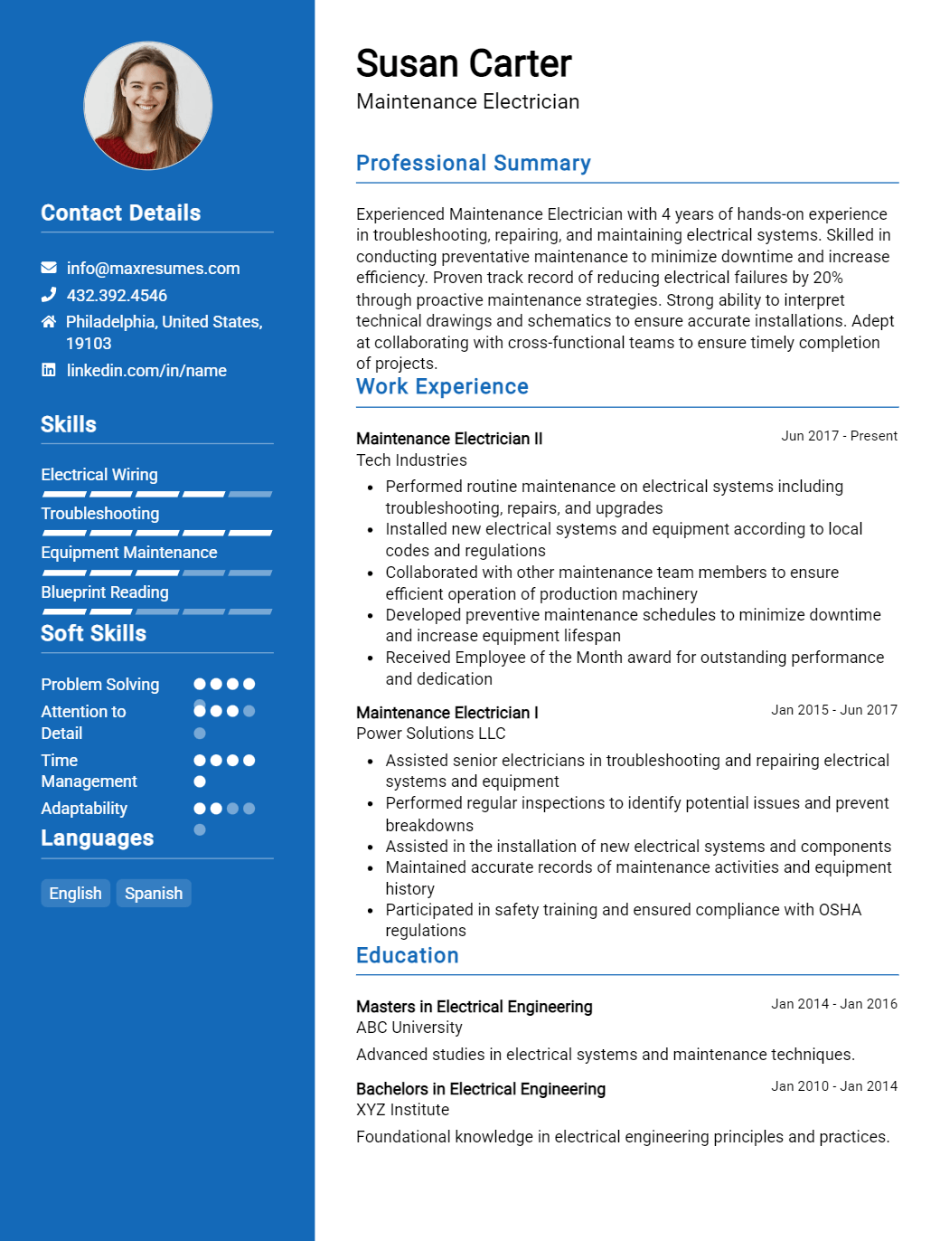 electrician-resume-sample