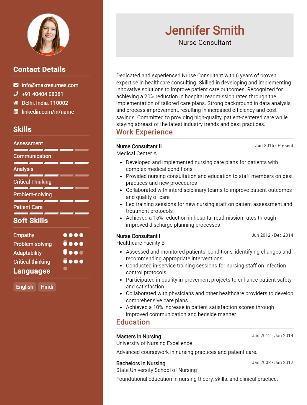 nurse-consultant-resume-sample