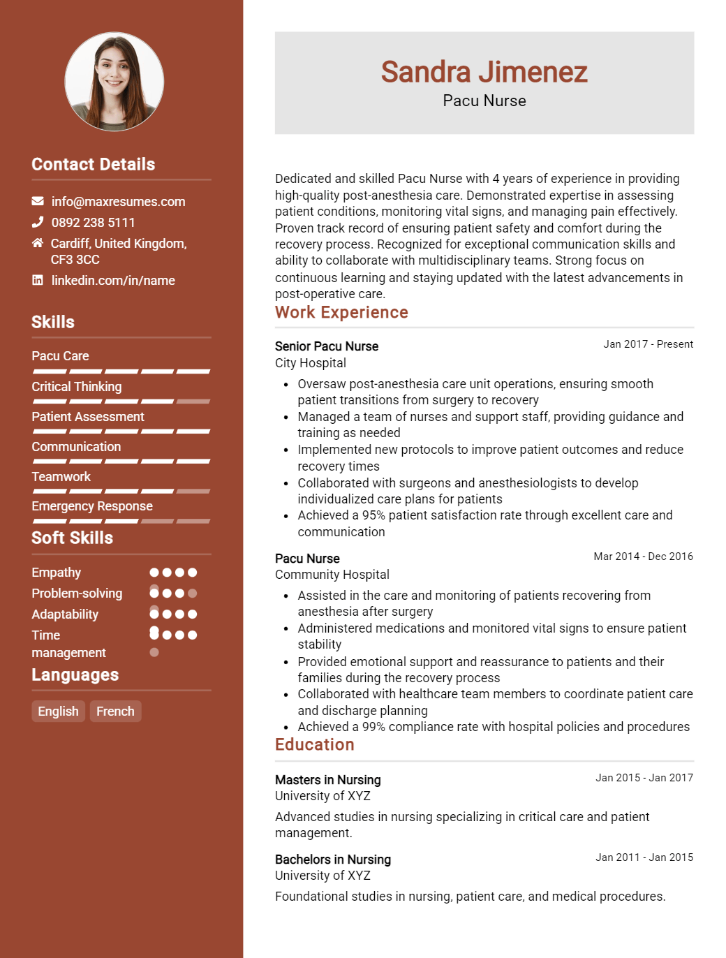 pacu-nurse-resume-sample