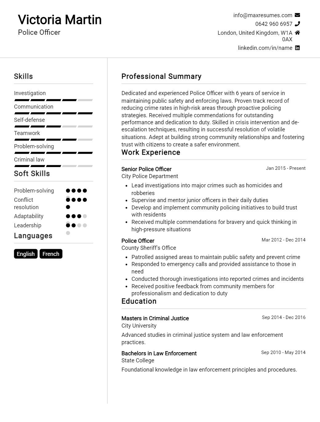 police-officer-resume-sample