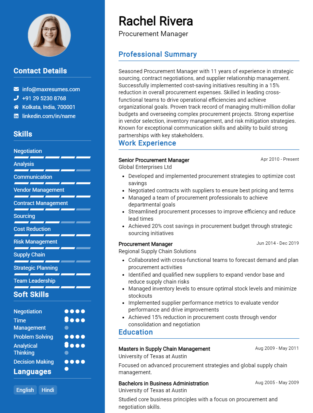 procurement-manager-resume-sample