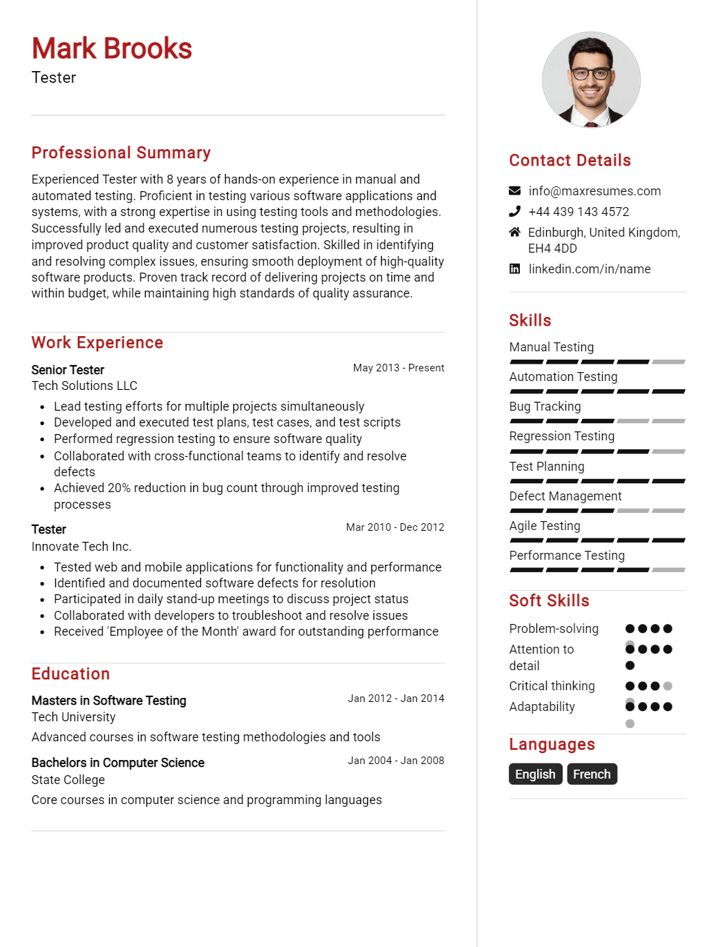tester-resume-sample