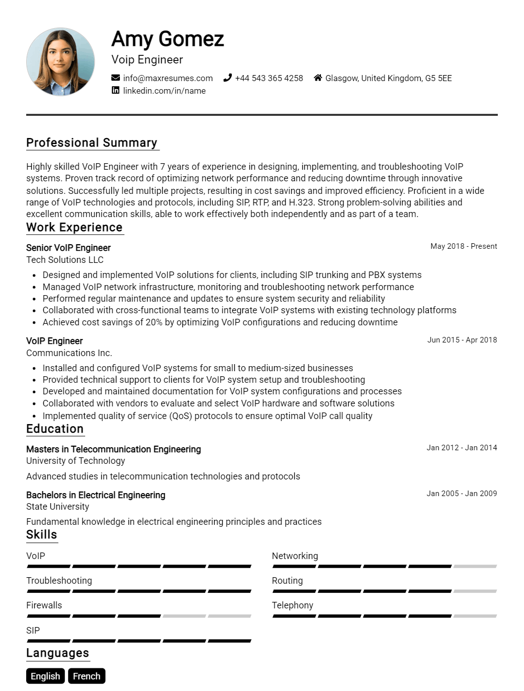 voip-engineer-resume-sample