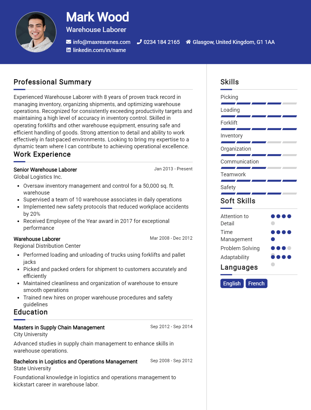 warehouse-laborer-resume-sample