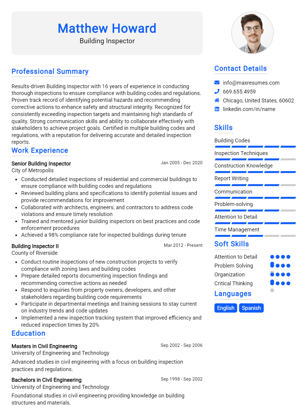 building-inspector-resume-sample