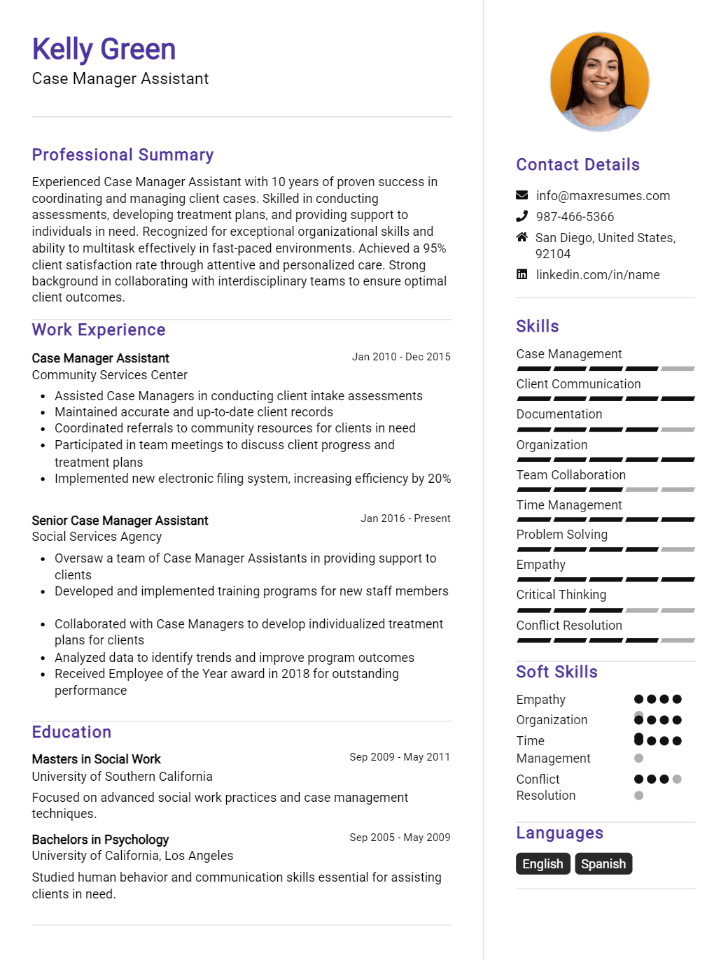 case-manager-assistant-resume-sample