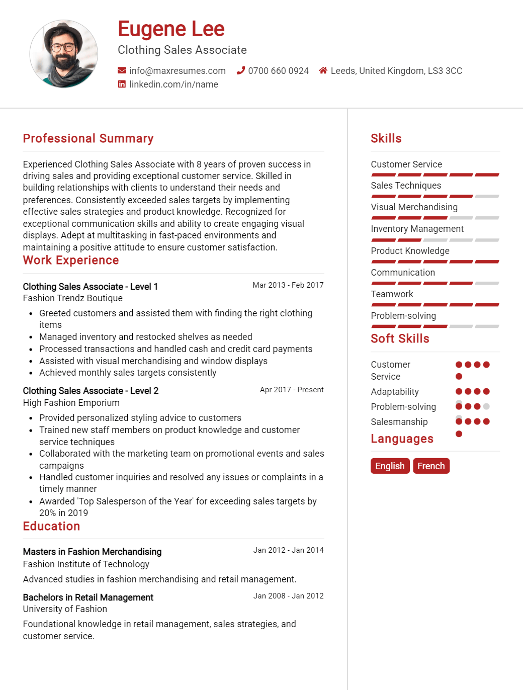 clothing-sales-associate-resume-sample