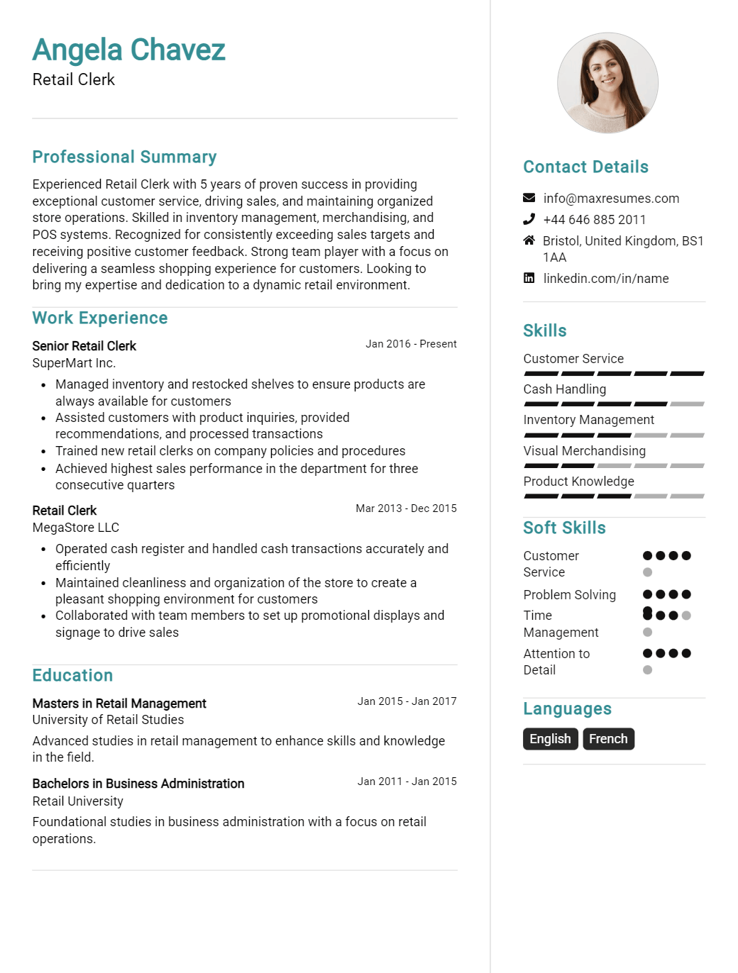 clerk-resume-sample