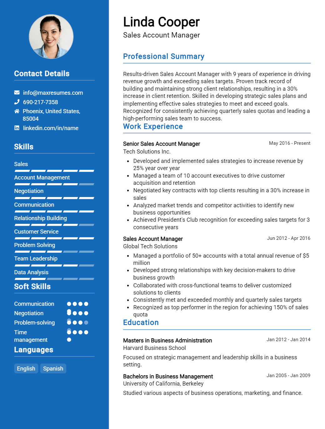 sales-account-manager-resume-sample