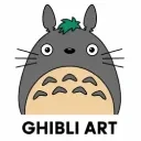 Ghibli AI Art Logo